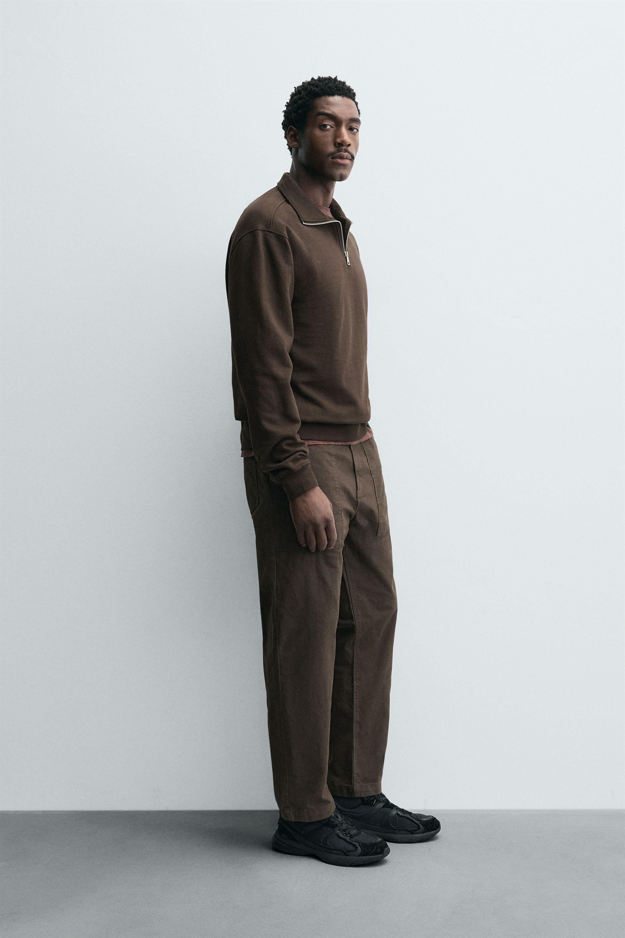 BASIC QUARTER-ZIP SWEATSHIRT